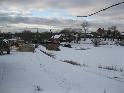 В Рязановском продолжаются работы по реконструкции плотины