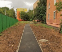 Специалисты обустроили тротуар в поселении Рязановское