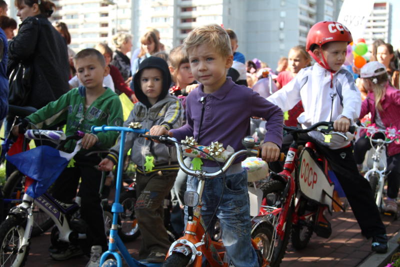 Дошкольники «Остафьево» поддержали акцию «На работу на велосипеде»