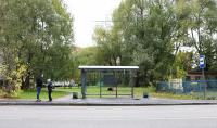Завершены работы по ремонту асфальтового покрытия на остановке общественного транспорта в поселении Рязановское