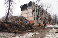 Начался снос аварийного дома в поселении Рязановское