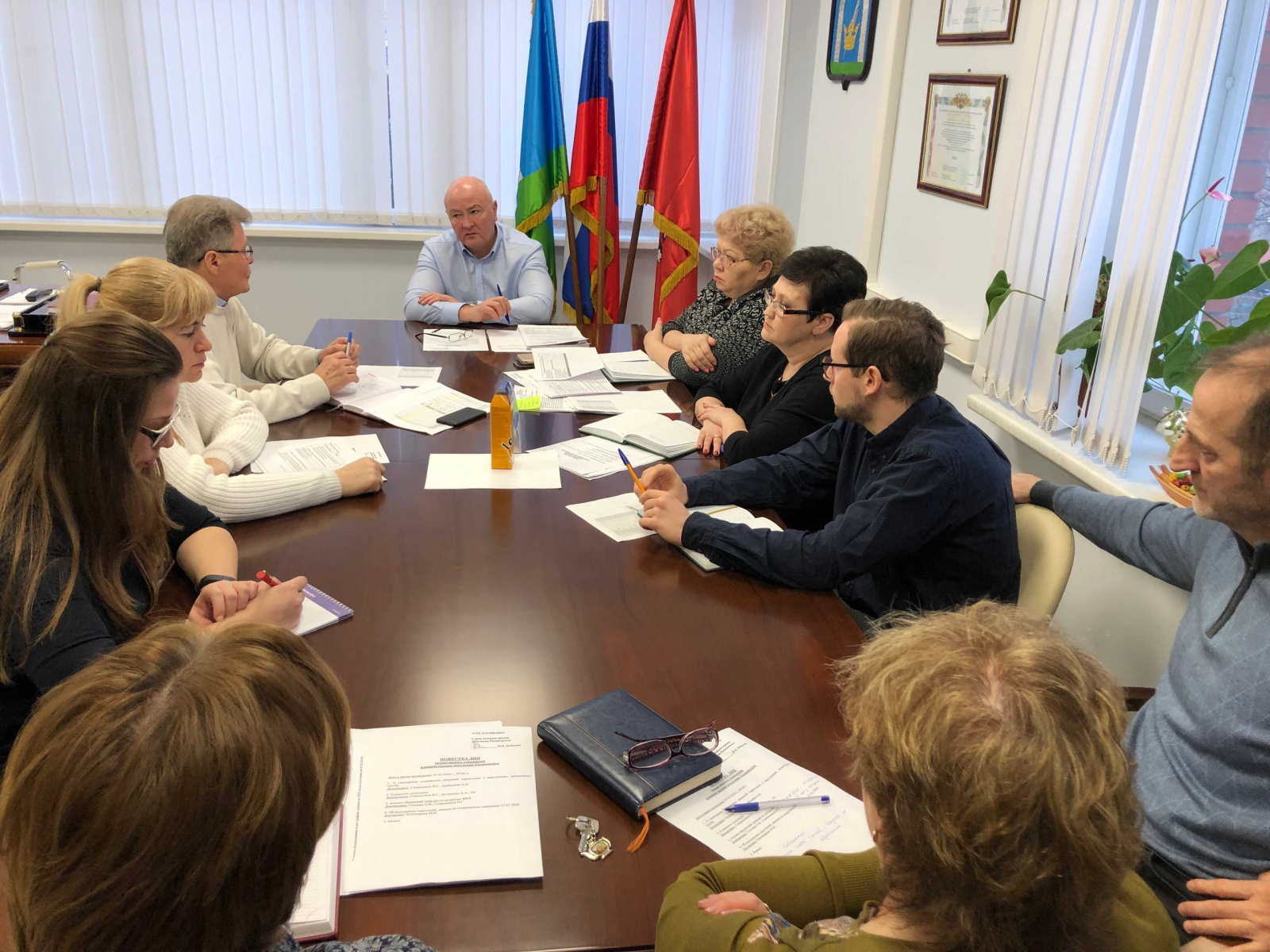 Текущие вопросы обсудили на еженедельном совещании в администрации поселения Рязановское