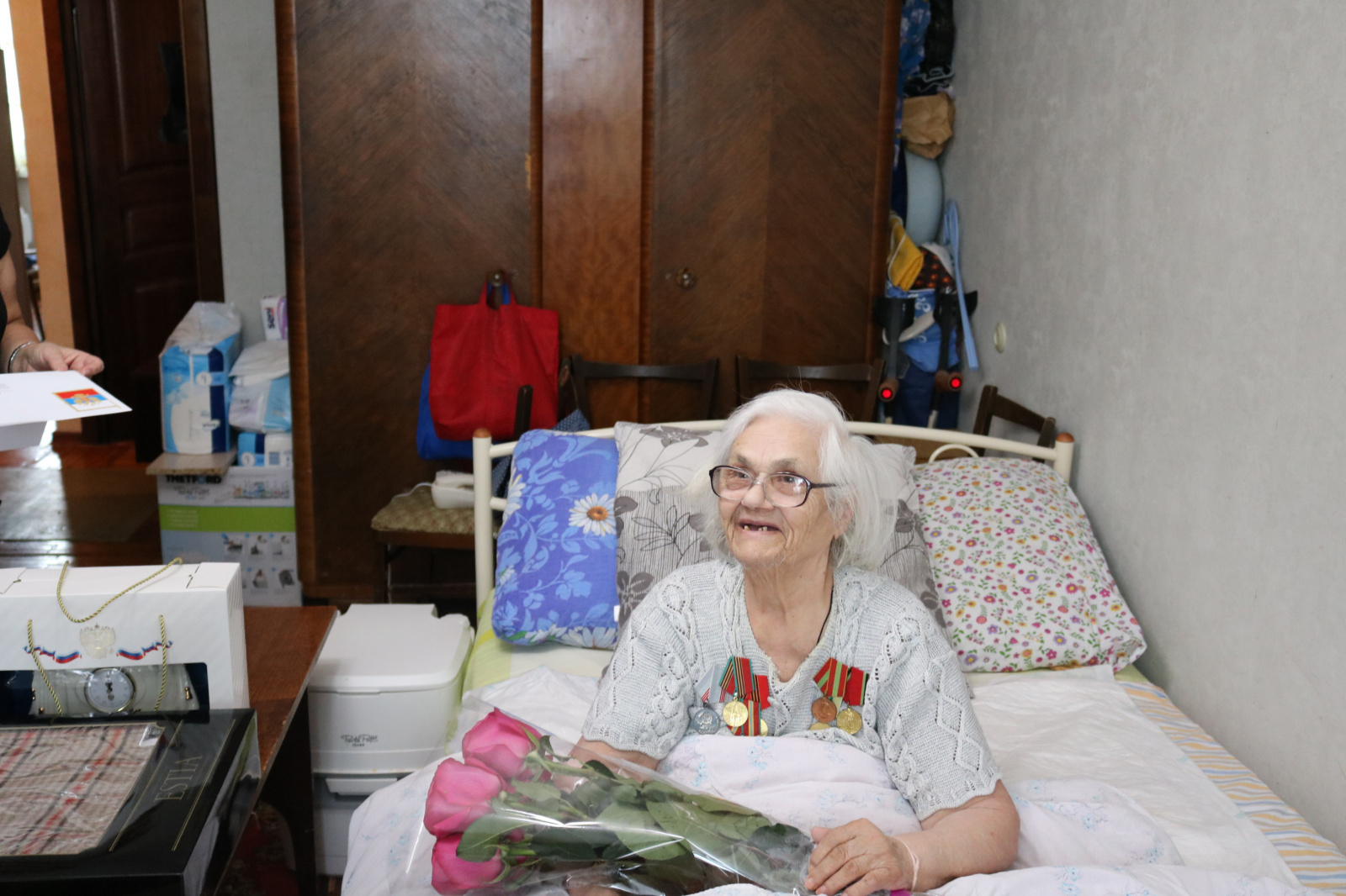 95-летний юбилей отметила жительница поселка Знамя Октября