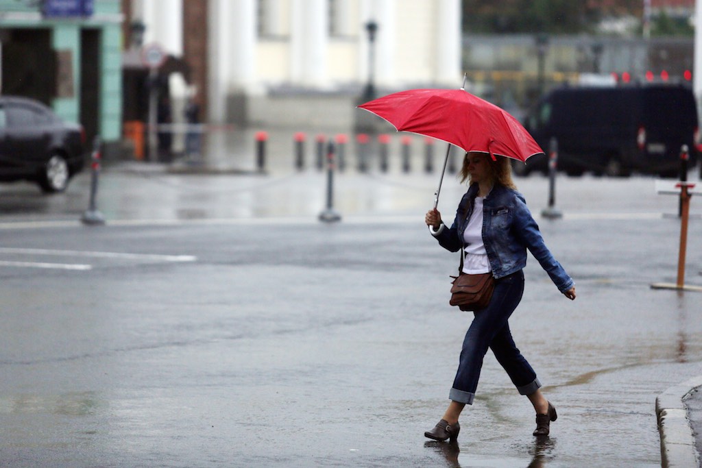 Неблагоприятные погодные условия из-за грозы и сильного ветра сохранятся в Москве до вечера четверга
