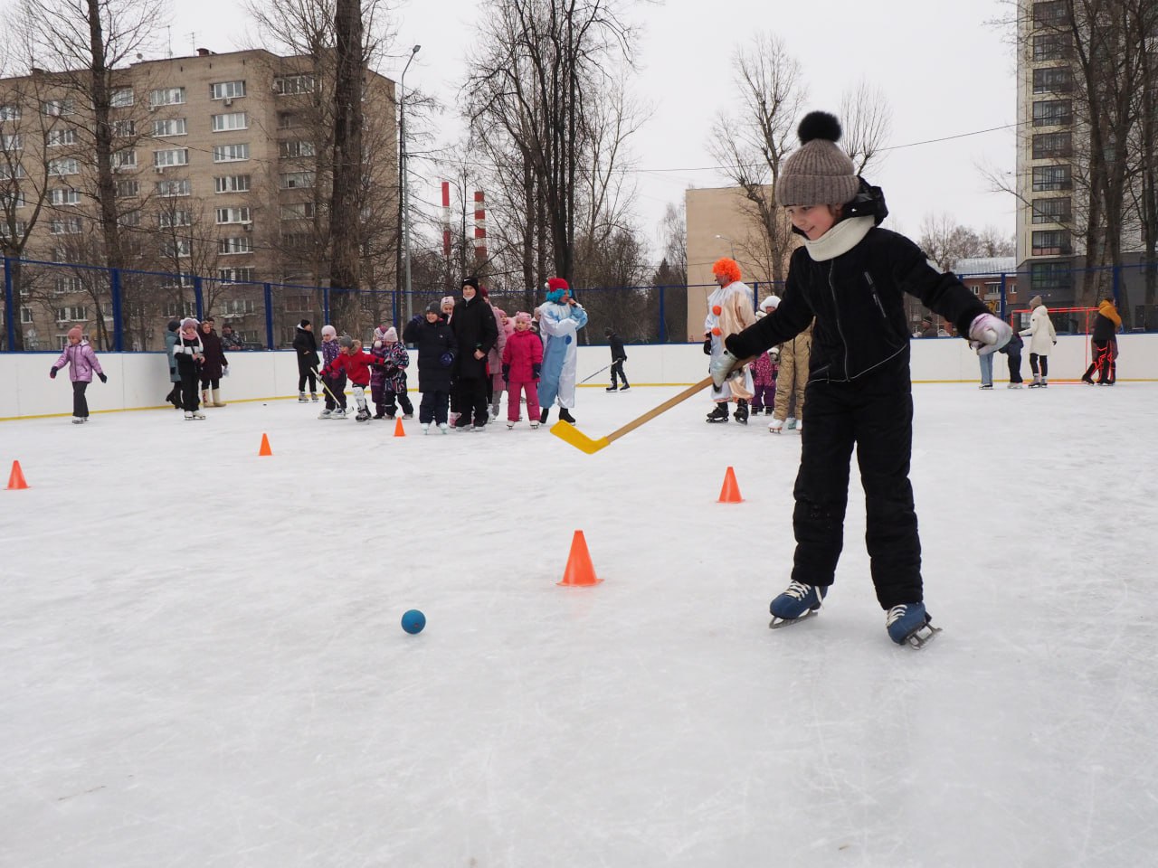 «Все на лед!»: В Новой Москве открылась хоккейная площадка
