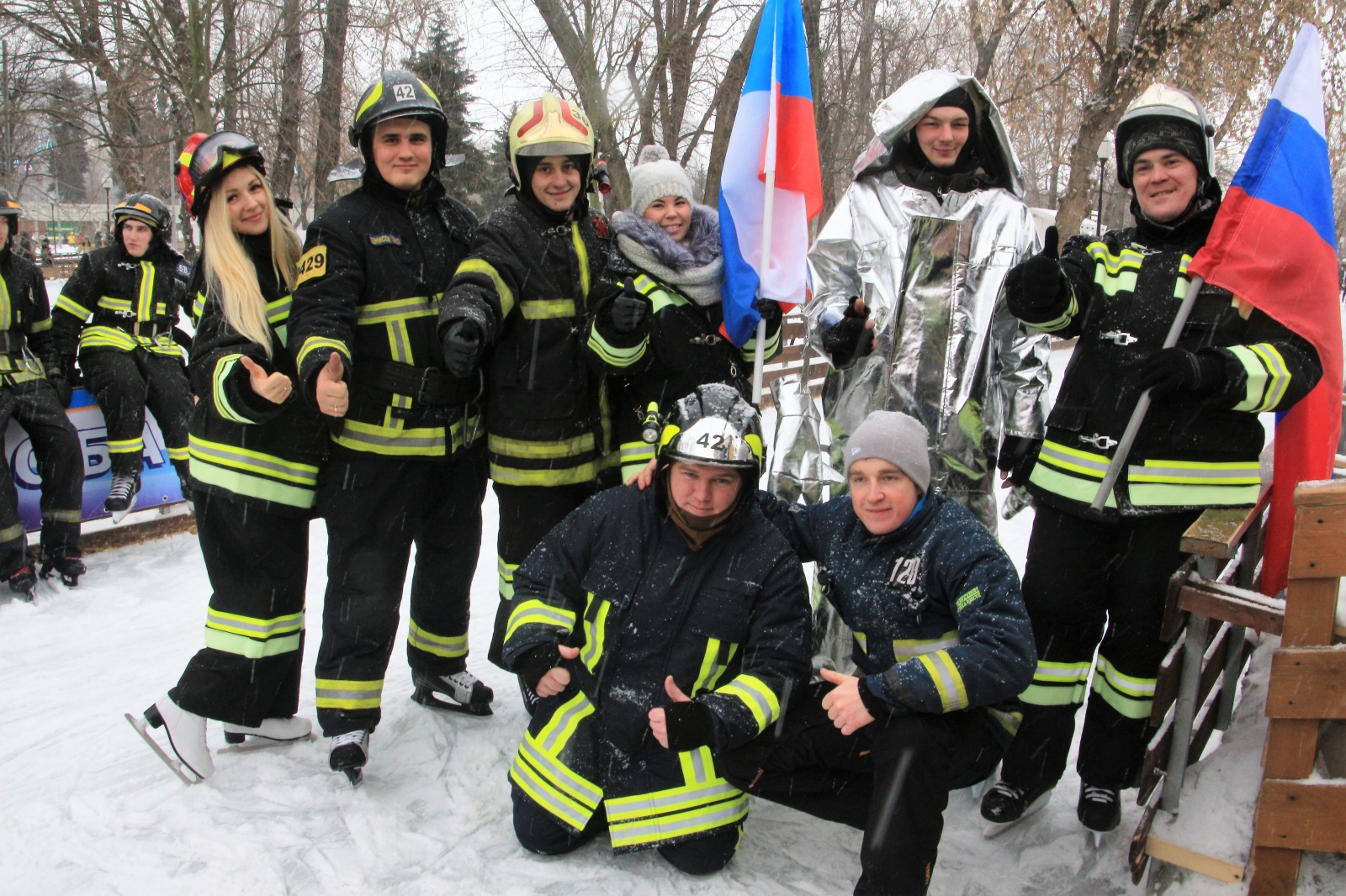 Пожарные из Новой Москвы приняли участие во Всероссийском флешмобе